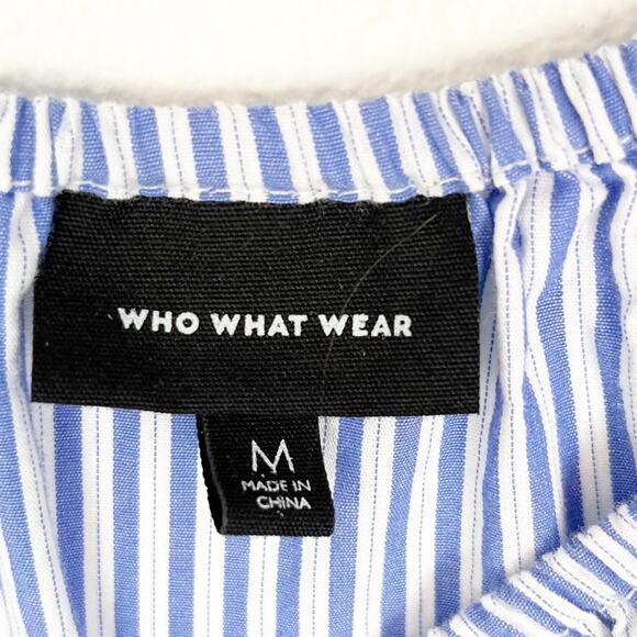 Who What Wear Dress Embroidered Striped Medium - Picture 6 of 7